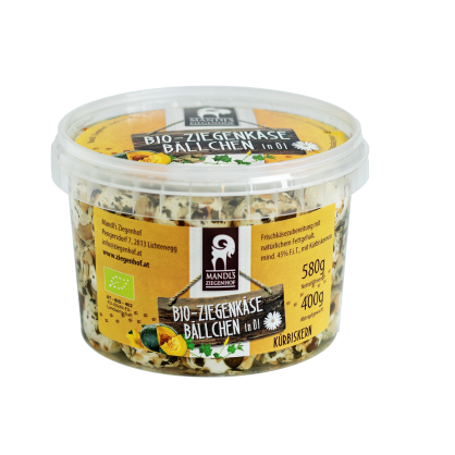 Bio- Ziegenkäsebällchen Kürbis 580g