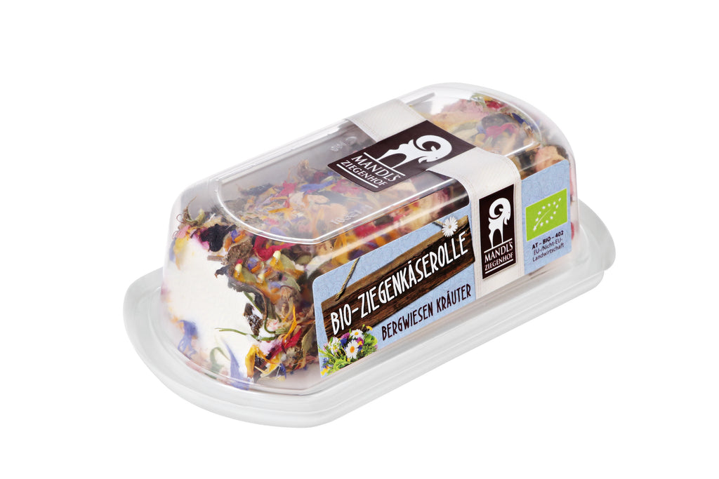 Bio- Ziegenkäseröllchen  Bergwiesenkräuter 100g