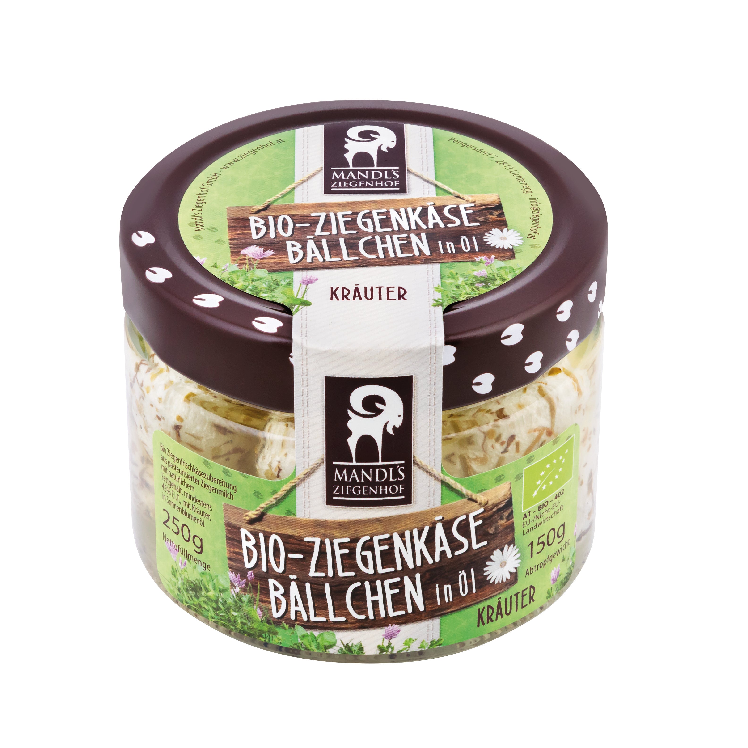 Bio- Ziegenkäsebällchen Kräuter 250g