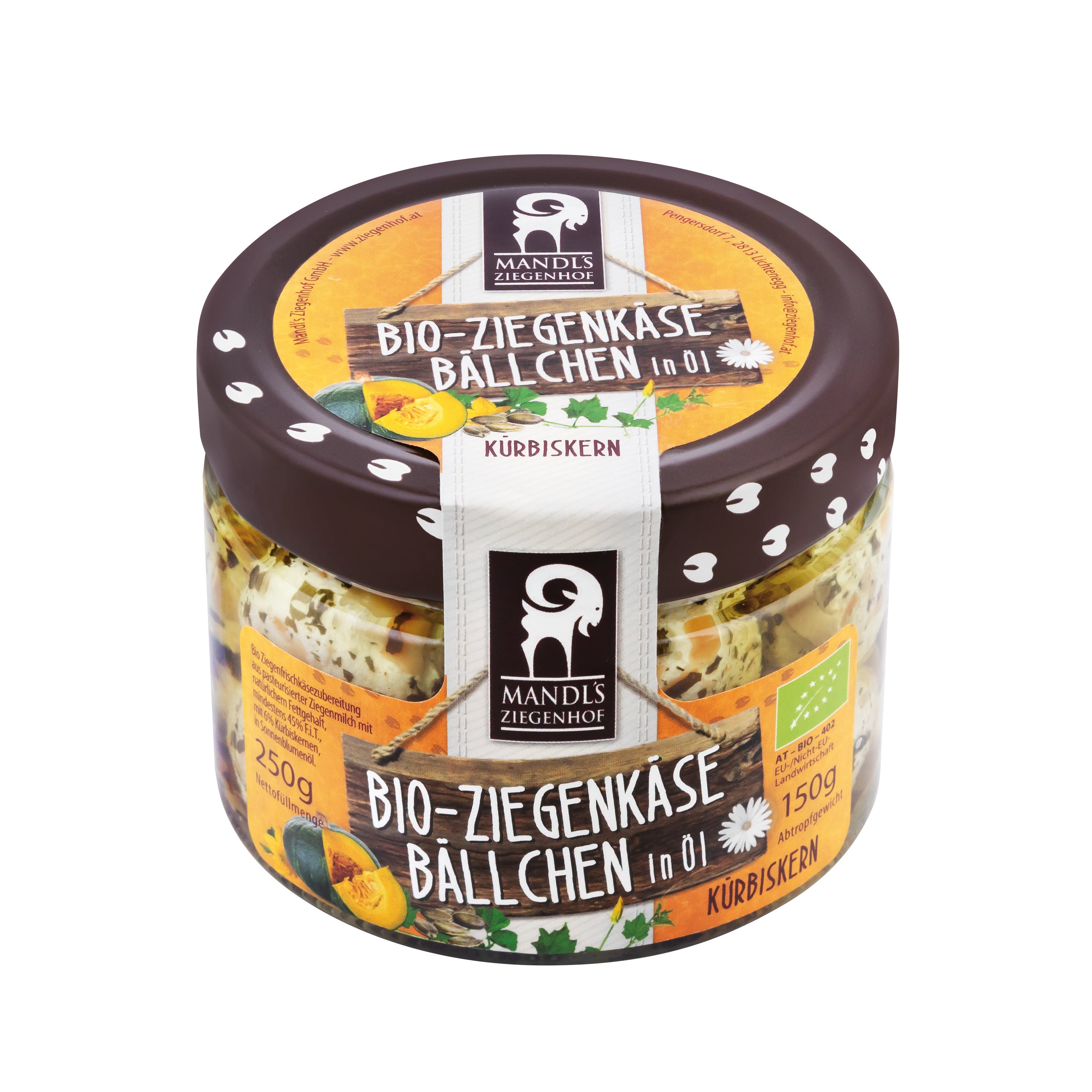 Bio- Ziegenkäsebällchen Kürbis 250g